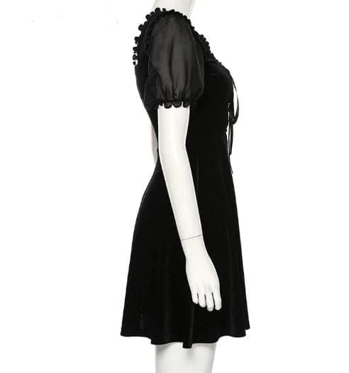 Veil Of Night Puff Dress