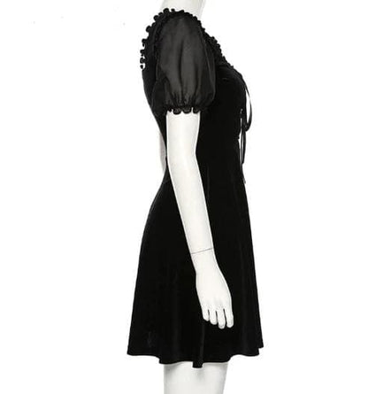 Veil Of Night Puff Dress