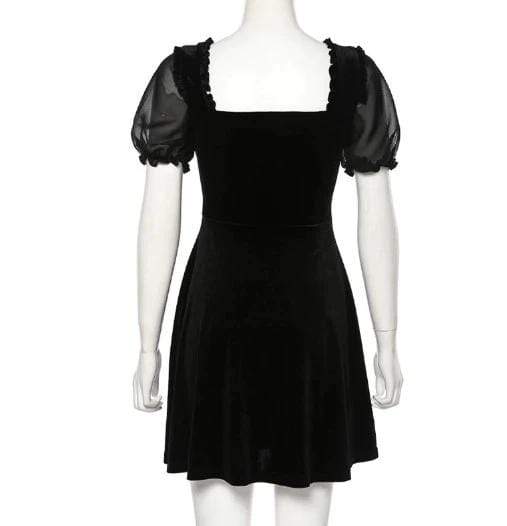 Veil Of Night Puff Dress