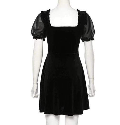 Veil Of Night Puff Dress