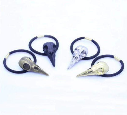 Bird Skull Goth Hair Band Rope