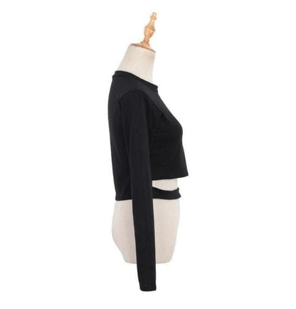Gothic Sexy Long Sleeves Crop Top