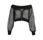 Gothic Mesh Off Shoulder Crop Top