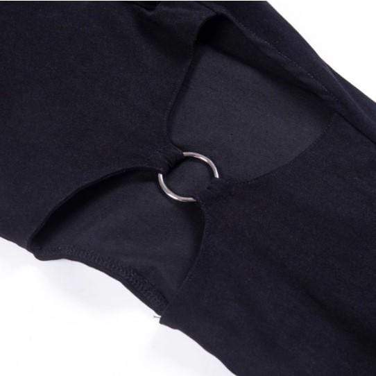 Gothic Hollow Out High Waist Pants