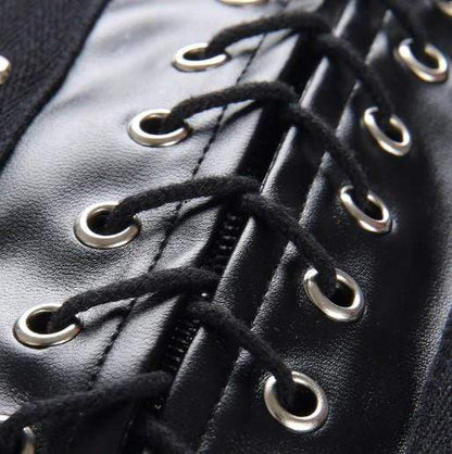 Gothic Leather Bondage High Waist