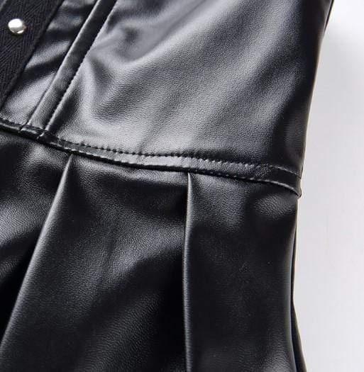 Gothic Leather Bondage High Waist