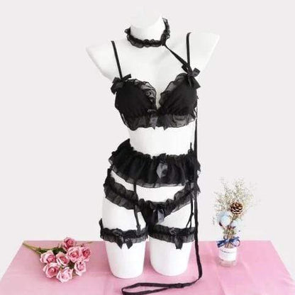 Gothic Lolita Kawaii Ruffles Lingerie Set