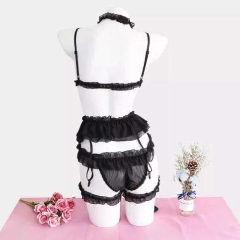 Gothic Lolita Kawaii Ruffles Lingerie Set