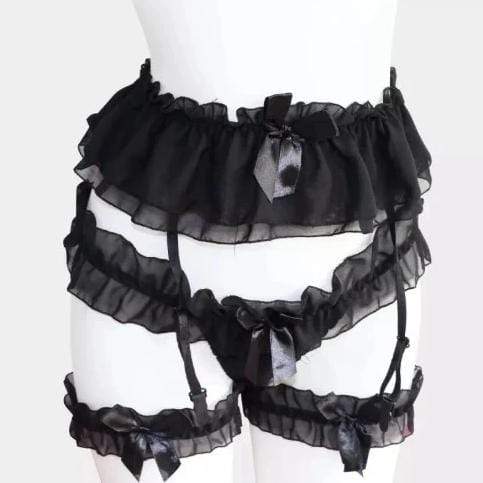Gothic Lolita Kawaii Ruffles Lingerie Set