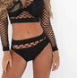 Gothic Two Piece Sexy Black Mesh Bodysuit