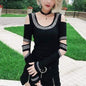 Gothic Diamonds Off Shoulder T-Shirt