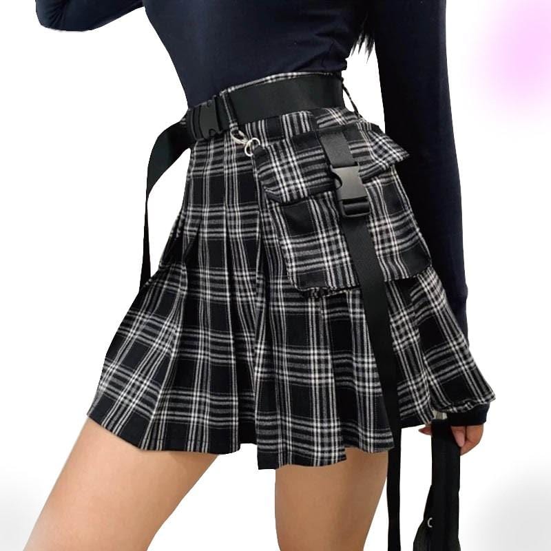 Shades of Gray Pleated Skirt