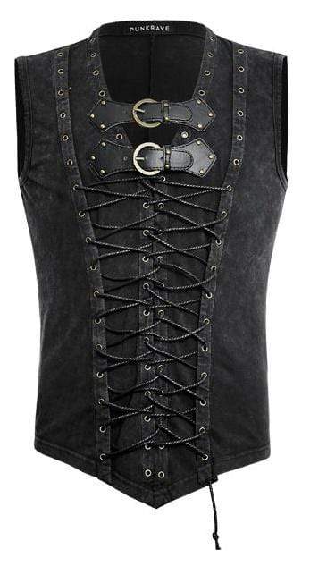 Steampunk Front Strap Vest  (Mens)