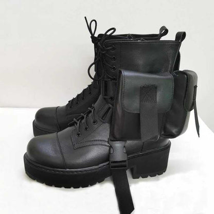 Chunky Black Goth Boots