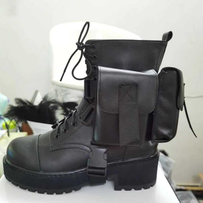 Chunky Black Goth Boots