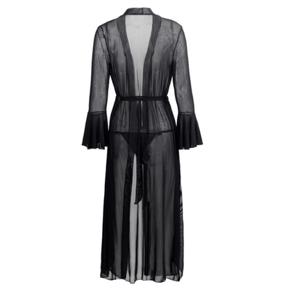 Gothic Sheer Black Mesh Robe