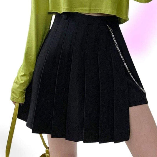 Wicked Scholar Pleated Punk Skirt