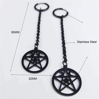 Wicca Star Lock Earrings