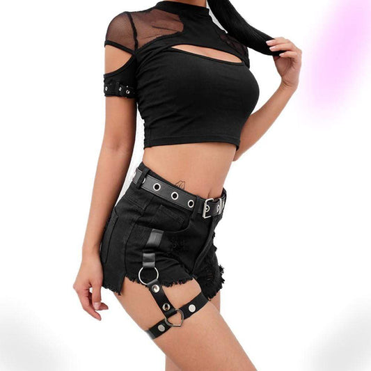Zillah Gothic Denim Shorts