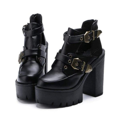 Grunge Buckle Heels