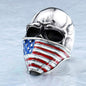 Flag Bandana Skull Ring