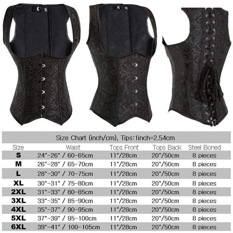 Gothic/Steampunk Steel Boned Waist Trainer Corset 8
