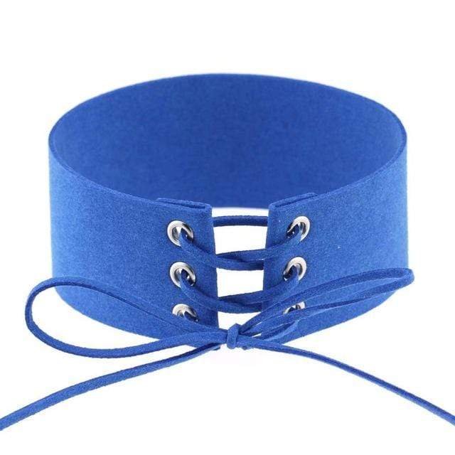 Velvet Aesthetic Lace Up Choker