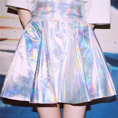 FEMBOT HOLOGRAPHIC MINI SKIRT