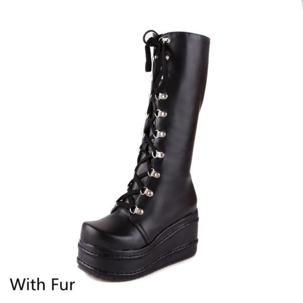 black with fur