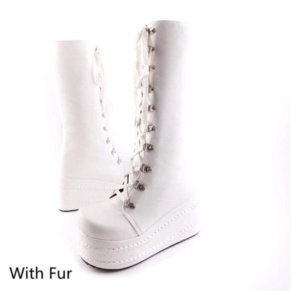 white with fur