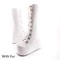white with fur