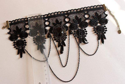Black Lace Short Collar Choker