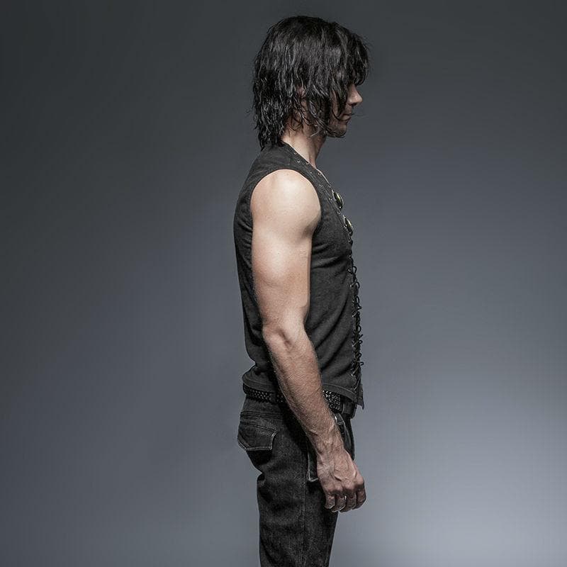 Steampunk Front Strap Vest  (Mens)