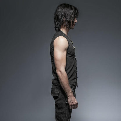 Steampunk Front Strap Vest  (Mens)
