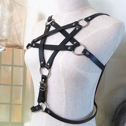 [FREE GIFT] Pentagram Leather Harness