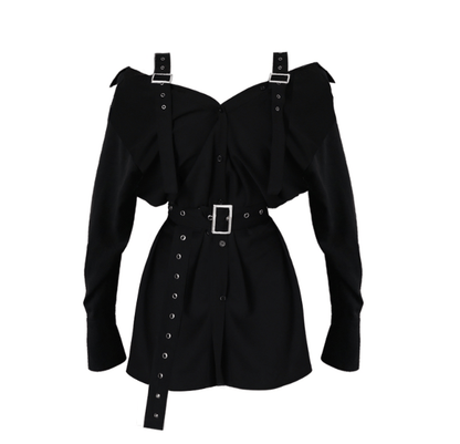 Black Suspender Dress