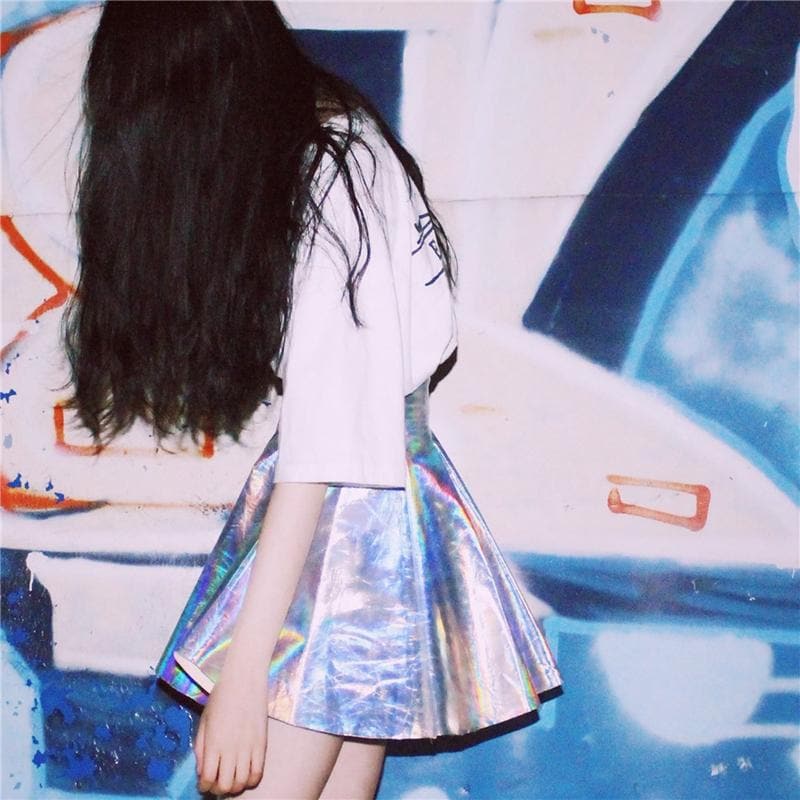 FEMBOT HOLOGRAPHIC MINI SKIRT