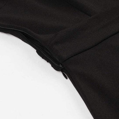 Gothic Flare Sleeve Draped Mini Dress