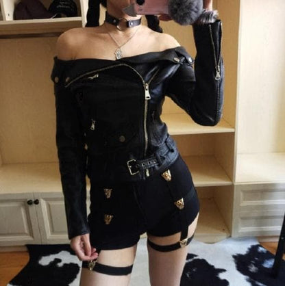 Shorts High Gothic Bondage Hollow Out