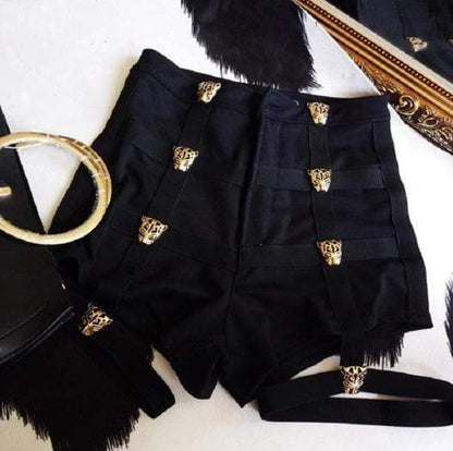 Shorts High Gothic Bondage Hollow Out